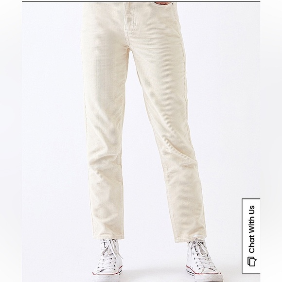 PacSun Cream Corduroy Mom Jeans NWOT size 27 - Picture 1 of 10